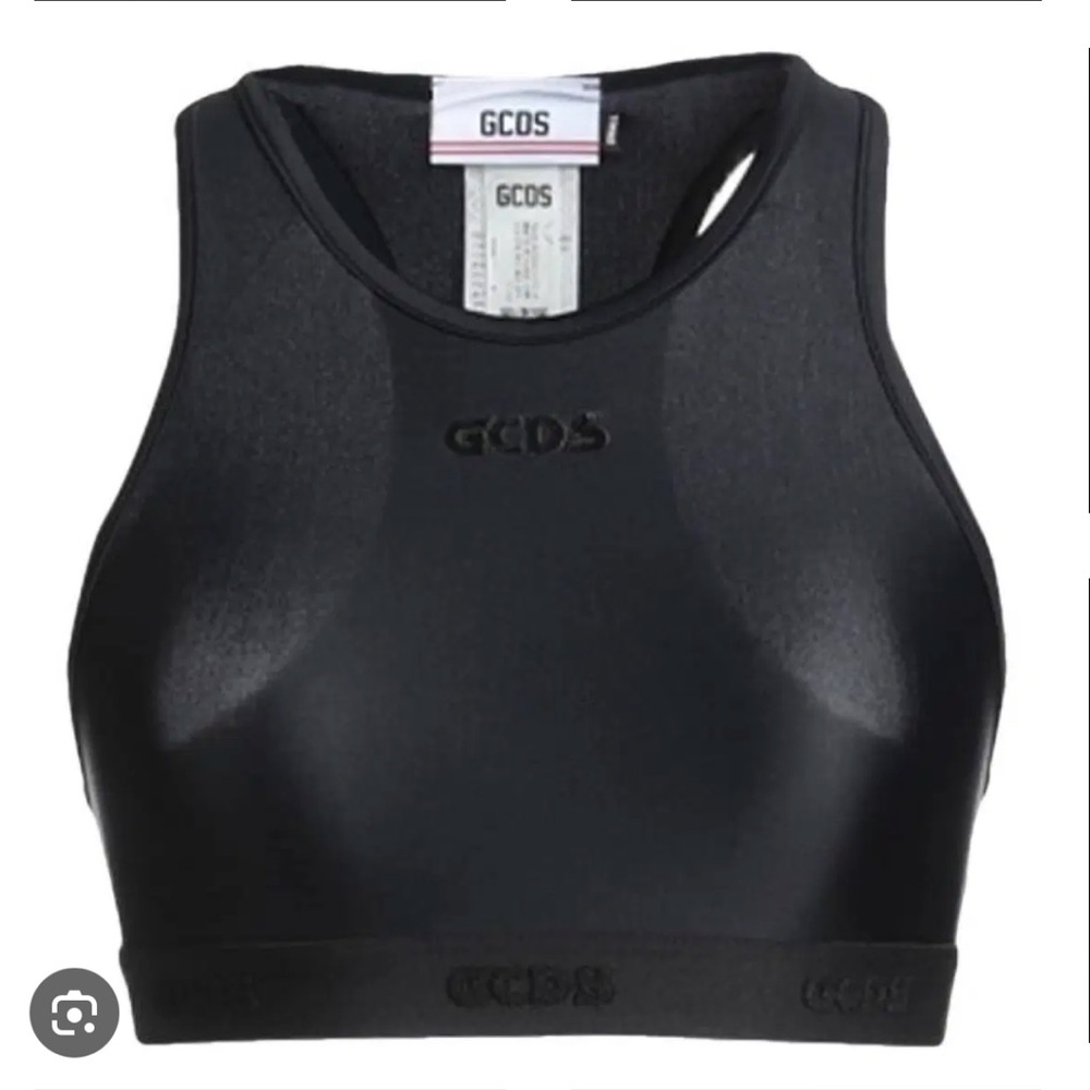 New GCDS Black Sports Bra size XS
